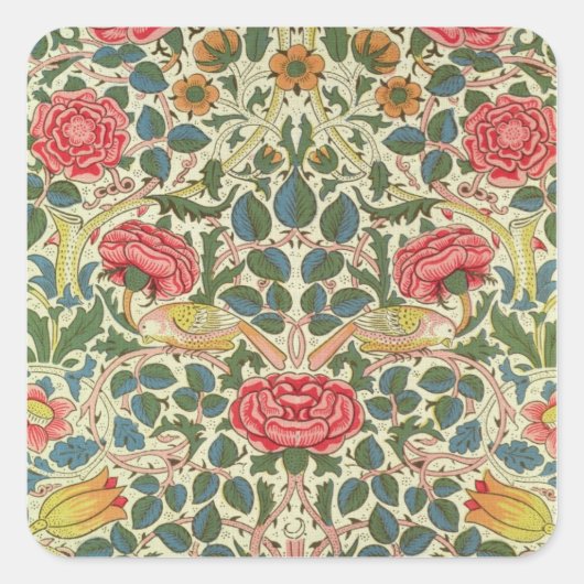 「バラ」、1883年(木綿) スクエアシール (正面)