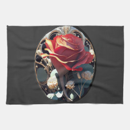 バラ#1 キッチンタオル