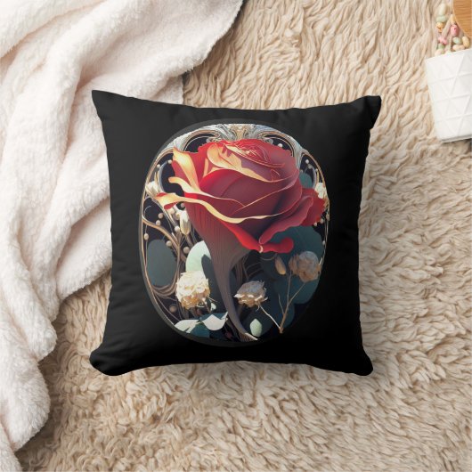 バラ #1 クッション (ブランケット)