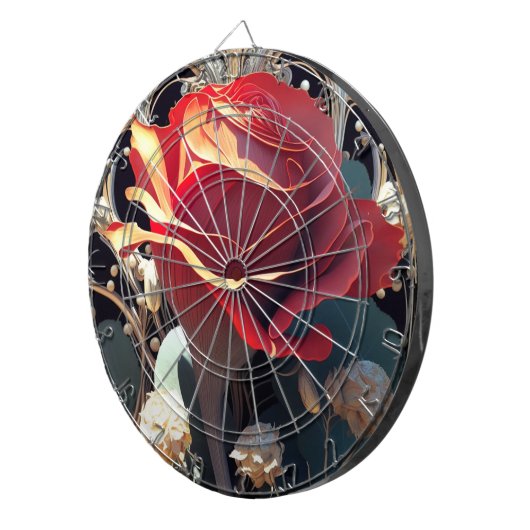 バラ#1 ダーツボード (正面右)