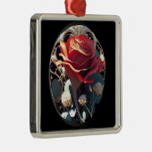 バラ#1 メタルオーナメント (右)