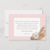 バラ | Grassesフローラガールファースト・ホリー・コミュニオン サンキューカード (裏面)