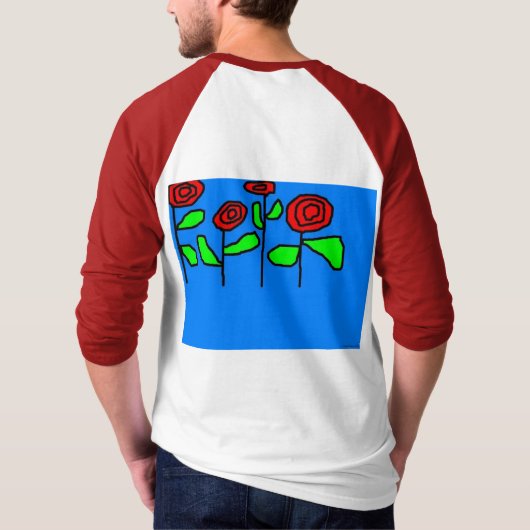 バラ Tシャツ (裏面)