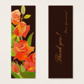 バラ:Thank You Giftラベル/ブックマーク (正面&裏面)