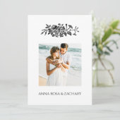 *～*バラAR6 ビクトリアン QR PHOTO RSVP 結婚 招待状 (スタンド正面)