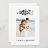 *～*バラAR6 ビクトリアン QR PHOTO RSVP 結婚 招待状 (正面/裏面)