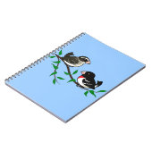 バラbreastedのGrosbeakのカップル ノートブック (左側)