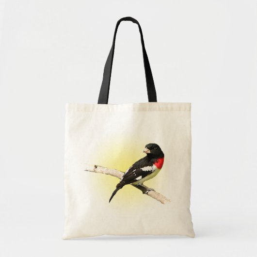 バラbreastedのGrosbeak トートバッグ (正面)
