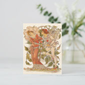 バラbyウォルター・クレーン、ヴィンテージ愛の日付を保存 案内ポストカード (スタンド正面)