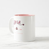 バラbyジュエルズアーサー:ジュエルカフェシリーズ ツートーンマグカップ (正面左)