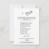 バラCapture The Love Photo I Spyのメ結婚ニュー 出欠カード (裏面)