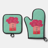 バラIIのバッグ 鍋つかみ&鍋敷きセット (正面)