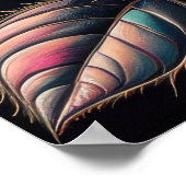 バラIIの色付きチョークスケッチ ポスター (角)