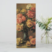 バラin花瓶byルノアール,ヴィンテージ結婚フローラ プログラム (スタンド正面)