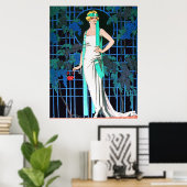 バラIN THE NIGHT,美しいファッションメイクアップアーティスト ポスター (ホームオフィス)