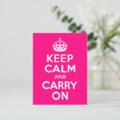 バラKeep Calm and Carry On ポストカード (スタンド正面)