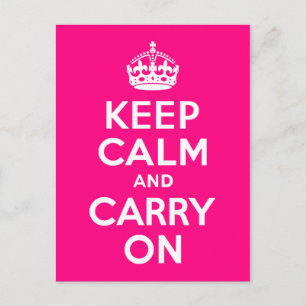 バラKeep Calm and Carry On ポストカード