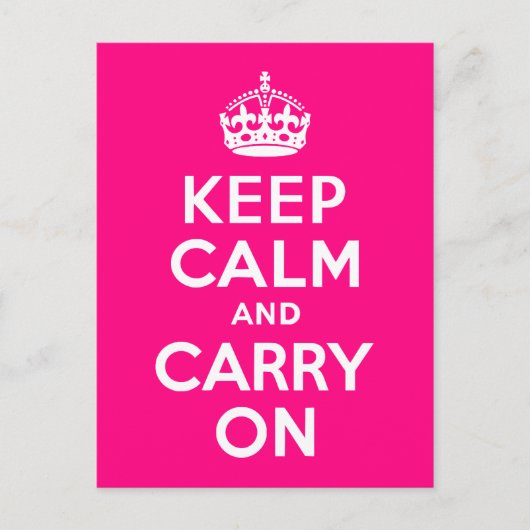 バラKeep Calm and Carry On ポストカード (正面)
