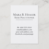 **バラLotusハートNirvana Massage Yoga霊気 名刺 (裏面)