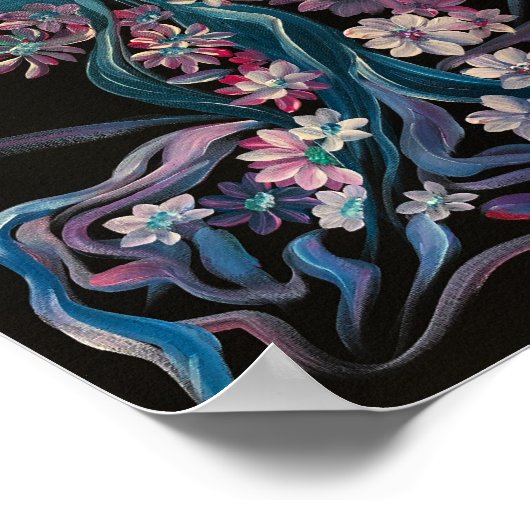 バラn開花- Om 絵を描 Canvas's ポスター (角)