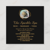 *~*バラOpal金ゴールドグリッターフレームフローラ スクエア名刺 (裏面)