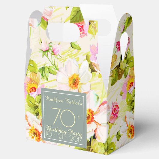 バラPeonies 70th誕生日サンキューファビーボックス フェイバーボックス (オープン)