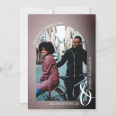 バラQRコード結婚写真 セーブザデート (正面)