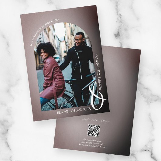 バラQRコード結婚写真 セーブザデート