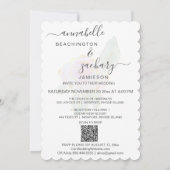 *~*バラQRシンプル金ゴールドRSVP AR12結婚のInvitati 招待状 (裏面)