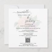 *~*バラQR RSVP金ゴールドグリッター- AR結婚12s 招待状 (裏面)