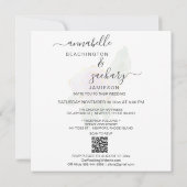 *~*バラQR RSVP金ゴールドグリッターAR12の結婚Invita 招待状 (裏面)