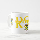 バラRSSの7つのシールのバラコーヒーマグギフト コーヒーマグカップ (正面左)