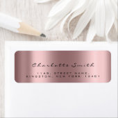 バラRSVP差出人住所ラベルナスピンク ラベル (インサイチュ)