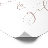 バラTaupe書道カード&ギフトサイン ポスター (角)