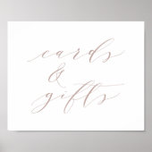 バラTaupe書道カード&ギフトサイン ポスター (正面)