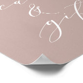 バラTaupe書道カード&ギフトサイン ポスター (角)