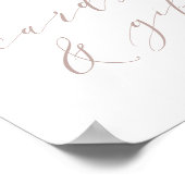 バラTaupe書道カード&ギフトサイン ポスター (角)