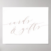 バラTaupe書道カード&ギフトサイン ポスター (正面)