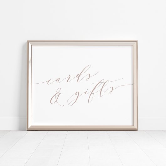 バラTaupe書道カード&ギフトサイン ポスター