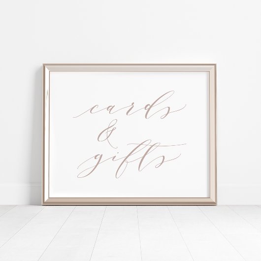 バラTaupe書道カード&ギフトサイン ポスター