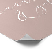 バラTaupe書道カード&ギフトサイン ポスター (角)