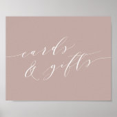 バラTaupe書道カード&ギフトサイン ポスター (正面)