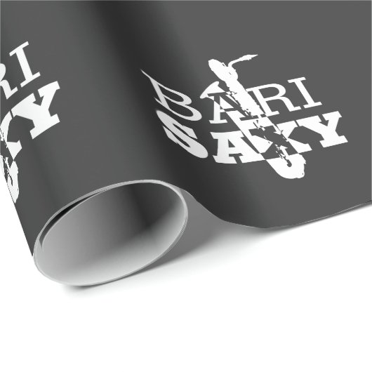 バリのサクスホーン奏者のためのおもしろいなバリトン歌手のサクソフォーンのギフト ラッピングペーパー (ロールコーナー)