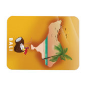 バリの図解入りの、写真付きの地図 マグネット (横)