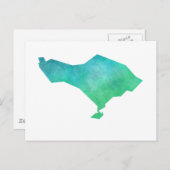 バリの地図 ポストカード (正面/裏面)