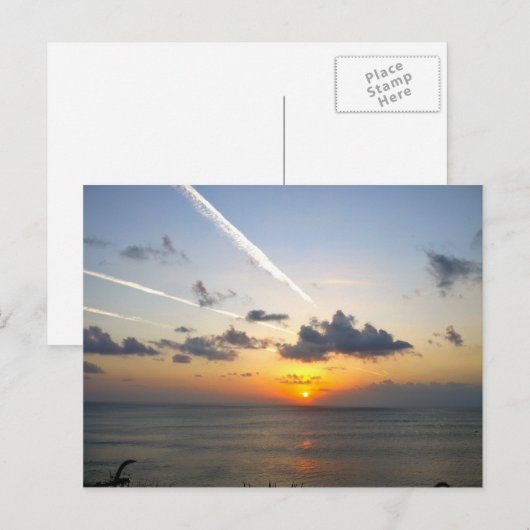 バリの夕日 ポストカード (正面/裏面)