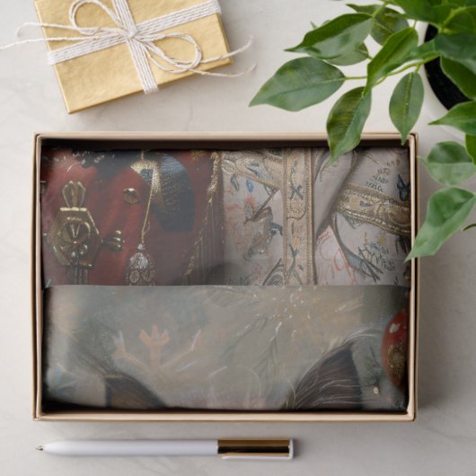 バリの子猫クリスマスキャットアートデコップページ 薄葉紙 (ギフト)