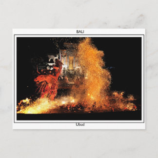 バリの火のダンサー ポストカード
