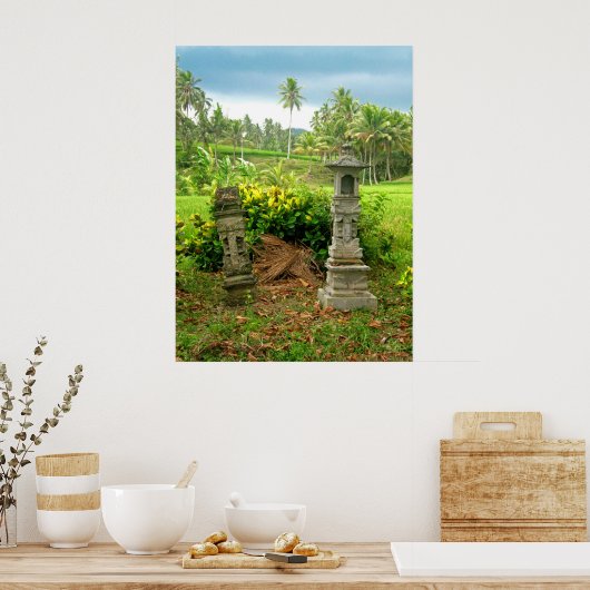 バリの田園神社 ポスター (キッチン)