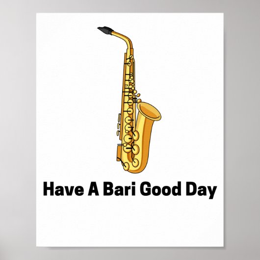 バリの良い日のサックス選手を遊迎える ポスター (正面)